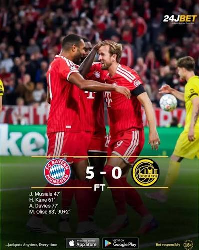 Le FC Bayern Munich s'impose 5-0 face à Bodø/Glimt